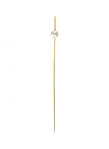 2000-Piece Bamboo Pick With White Pearl Beige/White