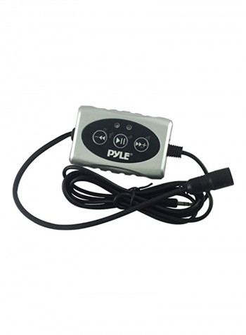 Bluetooth Remote Control For Pyle Snowmobile Stereo Marine Speaker (PLATV550BT) Black/Silver