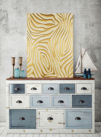 Geometric Pattern Abstract Wall Painting Beige 50x50centimeter