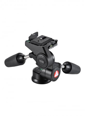 Pack Of 6 Double Handle Tripod Head With Quick Release Plate Kit Black