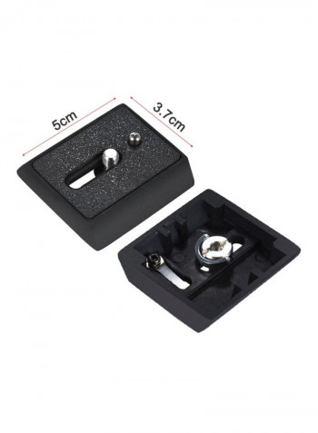 Pack Of 6 Double Handle Tripod Head With Quick Release Plate Kit Black