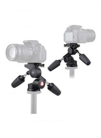 Pack Of 6 Double Handle Tripod Head With Quick Release Plate Kit Black