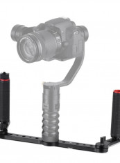 Dual Grip Gimbal Handle Tripod Black