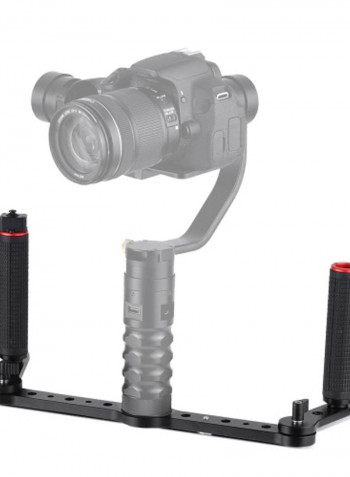 Dual Grip Gimbal Handle Tripod Black
