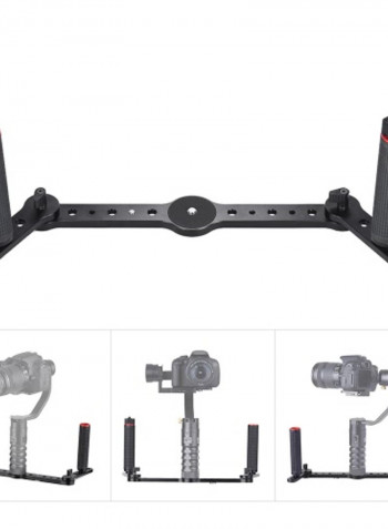 Dual Grip Gimbal Handle Tripod Black