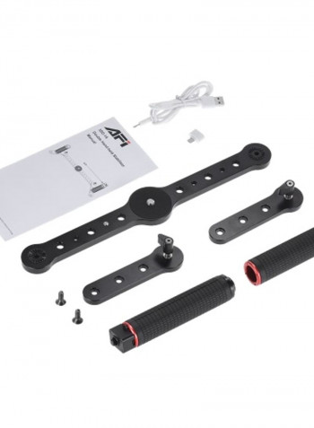 Dual Grip Gimbal Handle Tripod Black