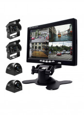K0164 HD Car 18 IR Night Vision Rear View Backup Four Cameras Rearview Monitor