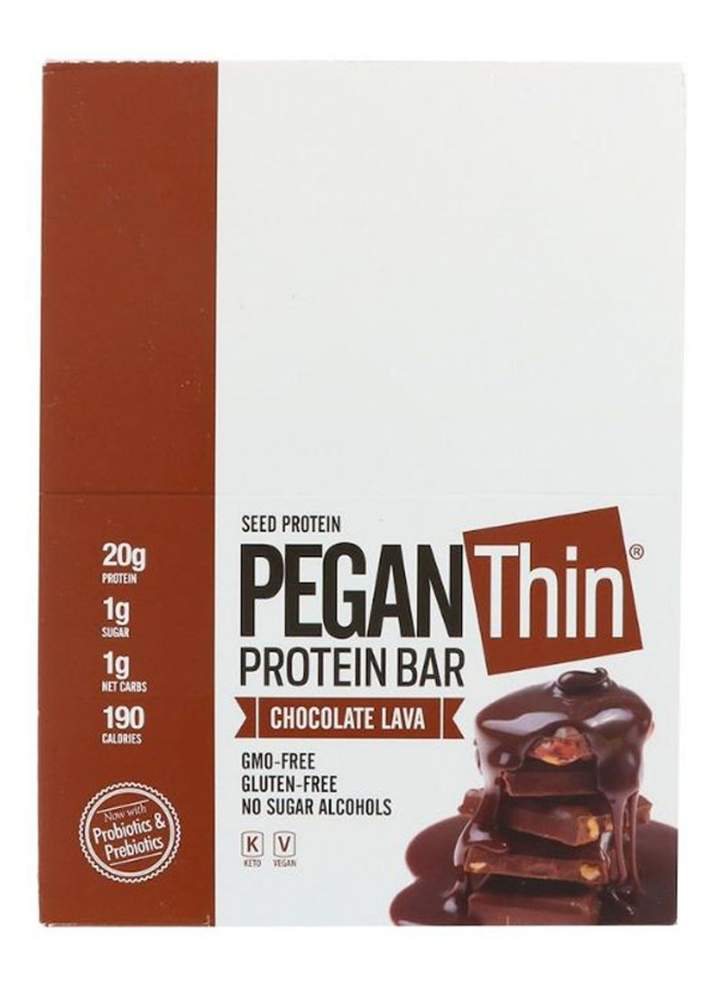 Pack Of 12 Chocolate Lava Pegan Thin Protein Bar
