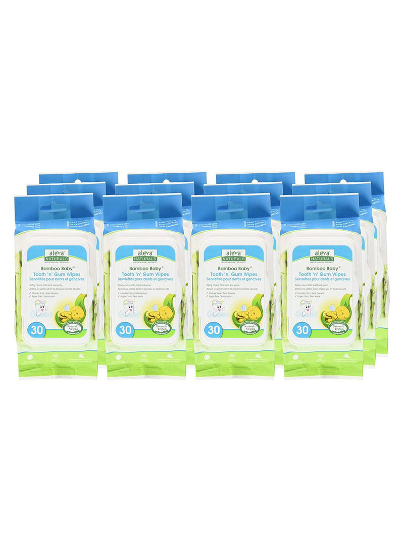 Pack Of 12 Bamboo Baby Tooth N Gum Wipe