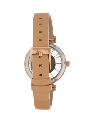 Women's Leather Analog Wrist Watch KC50189003