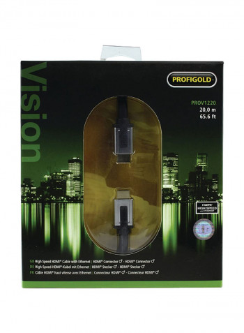 High Speed HDMI Cable With Ethernet 20meter Black