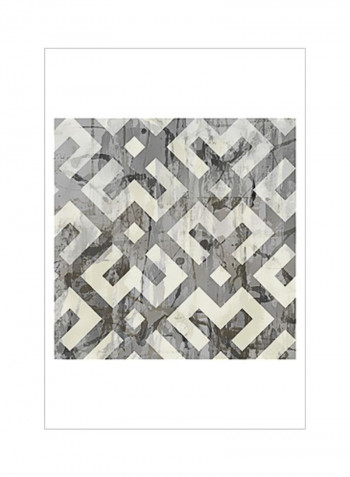 Neutral Metric II Poster Grey/Beige 75x75x3.5centimeter