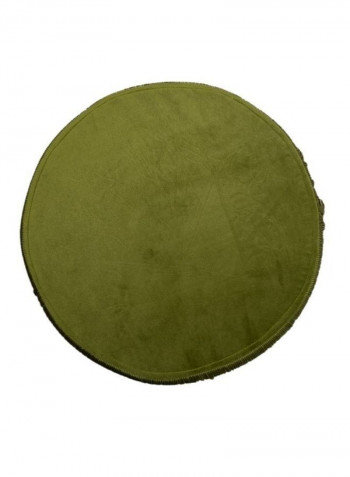 Polyester Velvet Pouf Olive Green 32 x 32 x 40cm