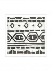 Tribal Textile II Poster Brown/White 80x80x3.5centimeter