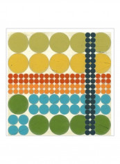 Arcade II Wall Poster Yellow/Green/Blue 75x75x3.5centimeter
