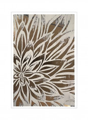 Barnwood Bloom II Poster Brown/Beige 75x80x3.5centimeter