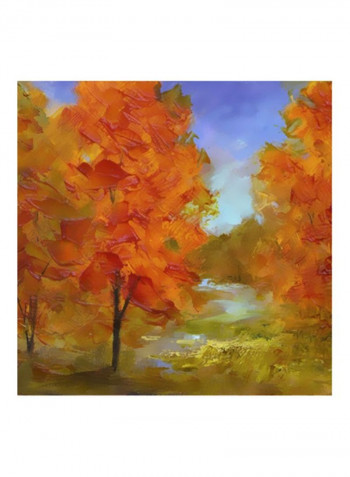 Burst Of Autumn Poster Orange 80x80x3.5centimeter