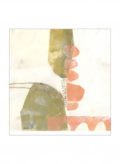 Gilded Coral II Wall Poster Green/Red/White 80x80x3.5centimeter