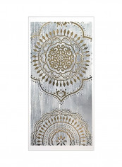Indigo Mandala I Poster Grey/Yellow 75x90x3.5centimeter