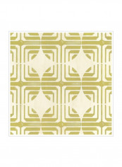 Retro Blockprint IX Wall Poster Beige/White 80x80x3.5centimeter