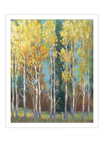 Aspen Grove I Wall Poster Yellow/Green/Blue 80x85 3.5centimeter