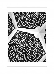 Buckminster III Wall Poster Black/White/Grey 75x80x3.5centimeter