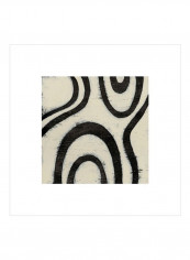 Hieroglyph XIII Wall Poster White/Black/Beige 65x65x3.5centimeter