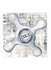 Hot-N-Cold II Wall Poster Grey/White/Black 75x75x3.5centimeter