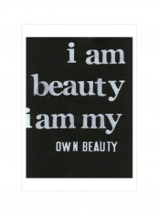 Be Beautiful II Wall Poster Black/White 75x80x3.5centimeter