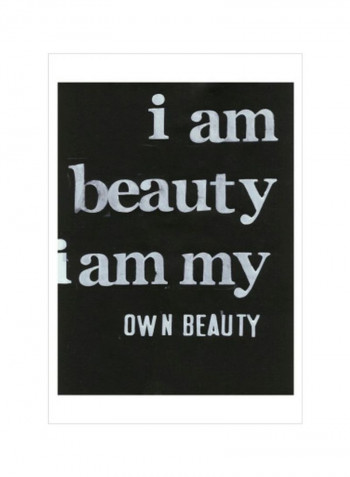 Be Beautiful II Wall Poster Black/White 75x80x3.5centimeter