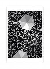 Buckminster II Wall Poster Black/White/Grey 75x80x3.5centimeter