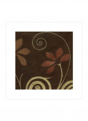 Cardamon Floral I Wall Poster Brown/Yellow 80x80x3.5centimeter