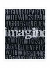 Dream Imagine II Wall Poster Black/White 80x85x3.5centimeter