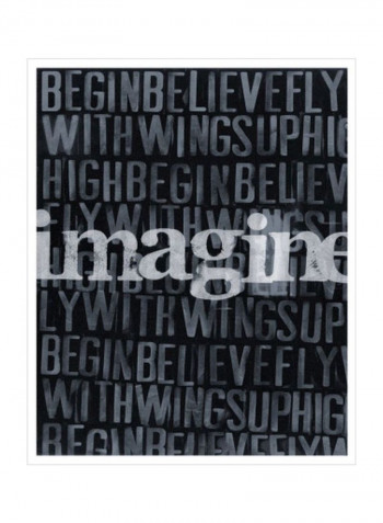 Dream Imagine II Wall Poster Black/White 80x85x3.5centimeter