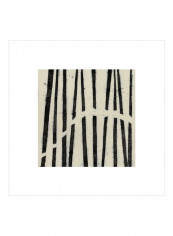 Hieroglyph I Wall Poster Beige/Black 65x65x3.5centimeter