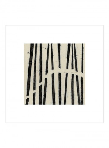 Hieroglyph I Wall Poster Beige/Black 65x65x3.5centimeter