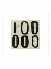 Hieroglyph II Wall Poster Beige/Black 65x65x3.5centimeter