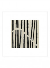 Hieroglyph VI Wall Poster White/Black/Beige 65x65x3.5centimeter