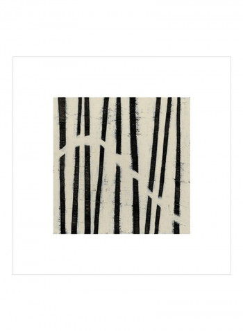 Hieroglyph VI Wall Poster White/Black/Beige 65x65x3.5centimeter