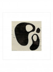 Hieroglyph XIV Wall Poster White/Black/Beige 65x65x3.5centimeter