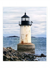Lighthouse Views II Poster Blue/White/Black 80x85x3.5centimeter