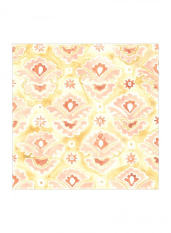 Bohemian Textile V Wall Poster Gold/Brown/Pink 80x80x3.5centimeter