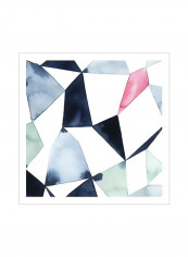 Geo Gems III Poster Blue/Pink/White 80 x80 x3.5centimeter