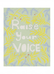 Her Voice I Poster White/Yellow/Blue 80x85x3.5centimeter