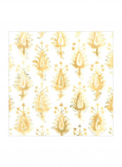 Bohemian Textile I Wall Poster White/Beige 80x80x3.5centimeter