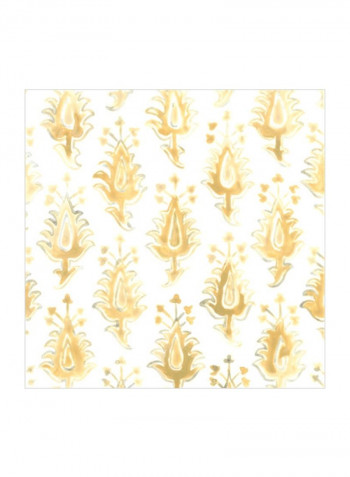 Bohemian Textile I Wall Poster White/Beige 80x80x3.5centimeter