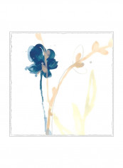 Botany Gesture V Wall Poster Blue/Brown/Yellow 75x75x3.5centimeter