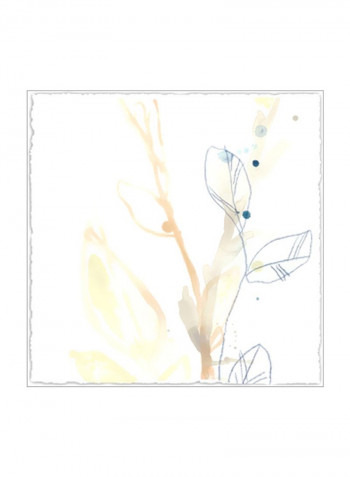 Botany Gesture VIII Wall Poster Blue/Brown/Yellow 75x75x3.5centimeter