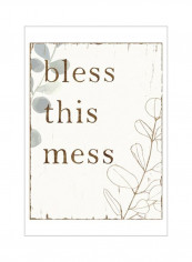 Farmhouse Mantra I Poster Brown/White 75x80x3.5centimeter