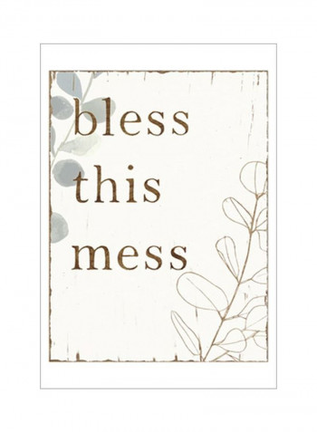 Farmhouse Mantra I Poster Brown/White 75x80x3.5centimeter